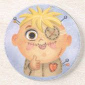 Niedlicher Junge in einem Voodoo-Kostüm Candy Tin Getränkeuntersetzer (Vorne)