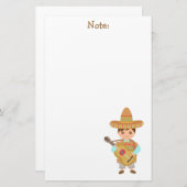 Niedlicher Junge mexikanische Briefpapier (Vorne/Hinten)