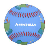 Niedlicher Junge Segelschiff und Hunderuderschiff Baseball (Vorderseite)