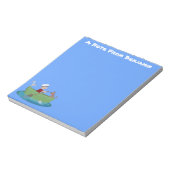 Niedlicher Junge Segelschiff und Hunderuderschiff Notizblock (Rotiert)