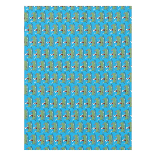 Niedlicher Junge Segelschiff und Hunderuderschiff  Tischdecke (Vorderseite)