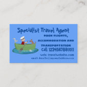 Niedlicher Junge Segelschiff und Hunderuderschiff Visitenkarte (Vorderseite)