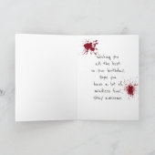 Niedlicher Junge und Mädchen Zombie Happy Birthday Karte (Innenseite)