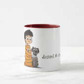 Niedlicher Junge und Spooky Hund Tasse (Zentrum)