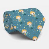 Niedlicher Junge und Sterne Muster Krawatte (Gerollt)