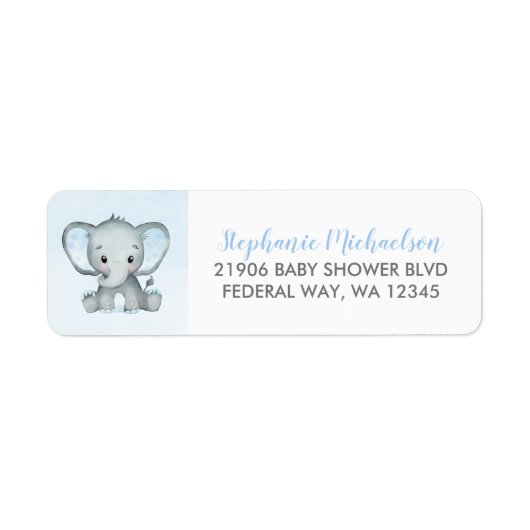 Niedlicher Junge Wasserfarbe Elephant Babydusche (Vorne)