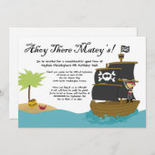 Niedlicher Junge zum Geburtstag Einladung (Vorne/Hinten)