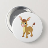 Niedlicher junger Donkey mit großen blauen Augen Button (Vorne & Hinten)