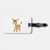 Niedlicher junger Donkey mit großen blauen Augen Gepäckanhänger (Rückseite horizontal)