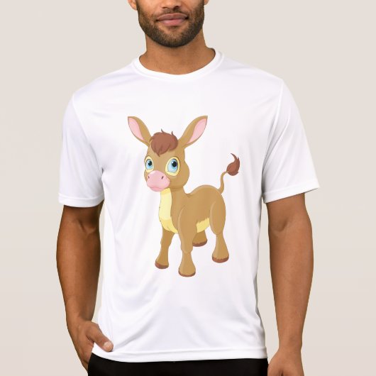 Niedlicher junger Donkey mit großen blauen Augen T-Shirt (Vorderseite)