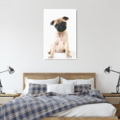 Niedlicher junger Mops Leinwanddruck (Insitu (Schlafzimmer))