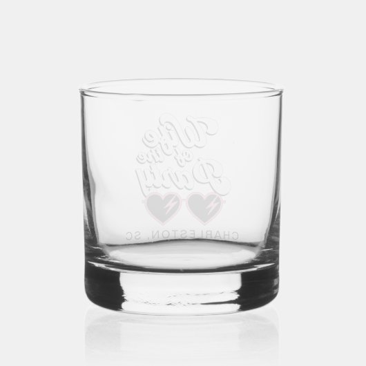 Niedlicher Junggeselinnen-Abschied Bride Whiskyglas (Rückseite)