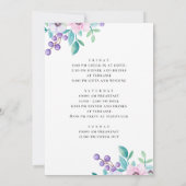 Niedlicher Junggeselinnen-Abschied mit lila rosa B Einladung (Rückseite)