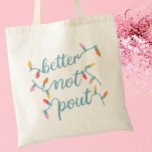 Niedlicher Junggeselinnen-Abschied Tragetasche<br><div class="desc">Diese lustige Tasche eignet sich perfekt für den Winter Junggeselinnen-Abschied! Die Vorderseite lautet "besser nicht auspout" in einem String-Schriftart. Fügen Sie die Informationen der Bräute mit der Personalisierungsfunktion auf die Rückseite.</div>