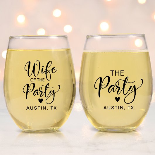 Niedlicher Junggeselinnen-Abschied Weinglas Ohne Stiel