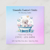 Niedlicher Junghund pfropft große Farbe beruflich Quadratische Visitenkarte (Vorderseite)