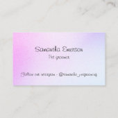 Niedlicher Junghund pfropft große Farbe beruflich Visitenkarte (Rückseite)