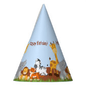 Niedlicher Jungle Animals Boy Geburtstagsparty Hat Partyhütchen (Links)
