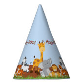 Niedlicher Jungle Animals Boy Geburtstagsparty Hat Partyhütchen (Rechts)