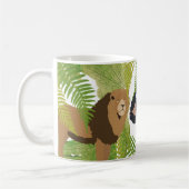 Niedlicher Jungle Animals Safari Boy | Mädchen Kaffeetasse (Links)