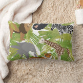 Niedlicher Jungle Animals Safari Boy | Mädchen Lendenkissen (Decke)
