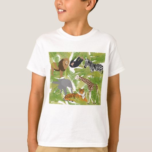 Niedlicher Jungle Animals Safari Boy | Mädchen T-Shirt (Vorderseite)
