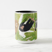 Niedlicher Jungle Animals Safari Boy | Mädchen Tasse (Zentrum)