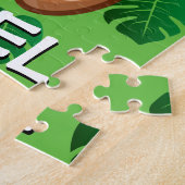 Niedlicher Jungle Grüner Cartoon Regenwald Puzzle (Seite)