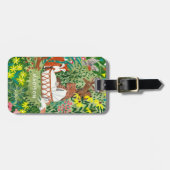 Niedlicher Jungle Grüner Tierwald Neues Geborenes  Gepäckanhänger (Vorderseite horizontal)