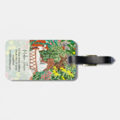 Niedlicher Jungle Grüner Tierwald Neues Geborenes  Gepäckanhänger (Rückseite horizontal)