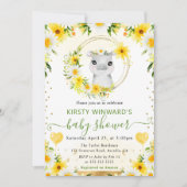 Niedlicher Jungle Hippo Babydusche Einladung (Vorderseite)