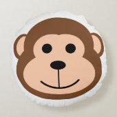 Niedlicher Jungle Safari Cartoon Rundes Kissen (Rückseite)