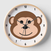 Niedlicher Jungle Safari Cartoon Uhr (Vorderseite)