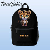 Niedlicher Jungle Safari Leopard Kid Cartoon Grafi Bedruckter Rucksack