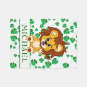Niedlicher Jungle Safari Lion Animal Kids Fleecedecke (Vorderseite (Horizontal))
