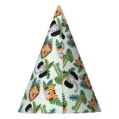 Niedlicher Jungle Safari Lion Tiger Elephant Gebur Partyhütchen (Rückseite)