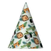 Niedlicher Jungle Safari Lion Tiger Elephant Gebur Partyhütchen (Links)