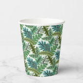 Niedlicher Jungle Safari Wildes Leaf Verlasse Gebu Pappbecher (Rückseite)