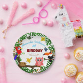 Niedlicher Jungle Sommervögel Geburtstag des Kinde Pappteller (Party)