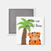 Niedlicher Jungle Tiger Roar Magnet (Vorderseite/Rückseite)