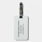 Niedlicher Jungle Tiger und Namenskinder Gepäckanhänger (Rückseite vertikal)