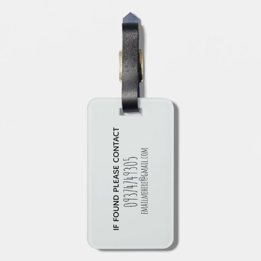 Niedlicher Jungle Tiger und Namenskinder Gepäckanhänger (Rückseite vertikal)