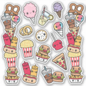 Niedlicher Junk Food Vinyl Aufkleber (Vorderseite)