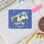 Niedlicher K-9 Hund in einem Polizeiwagen Mousepad