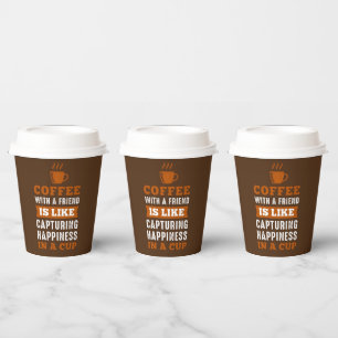 niedlicher Kaffee Bar Friend Wortart Pappbecher