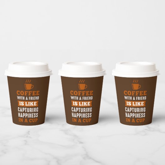 niedlicher Kaffee Bar Friend Wortart Pappbecher (Multi)