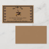 Niedlicher Kaffee Beer Shop Visitenkarte (Vorne/Hinten)