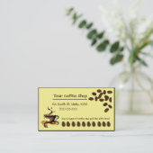 Niedlicher Kaffee Beer Shop Visitenkarte (Stehend Vorderseite)