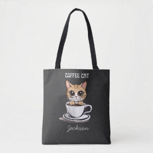 Niedlicher Kaffee Chat Personalisiert Funny Tote T Tasche