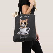 Niedlicher Kaffee Chat Personalisiert Funny Tote T Tasche (Von Nahem)